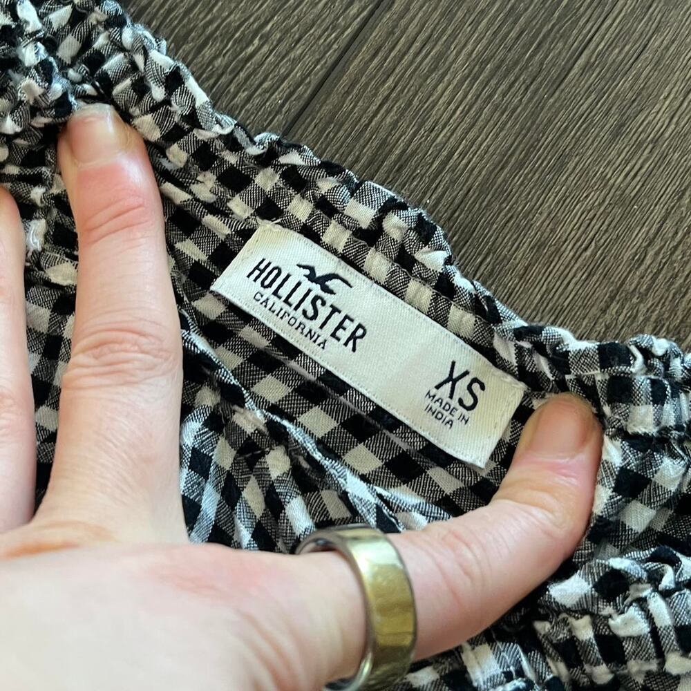 Hollister black white gingham - Picture 3 of 4